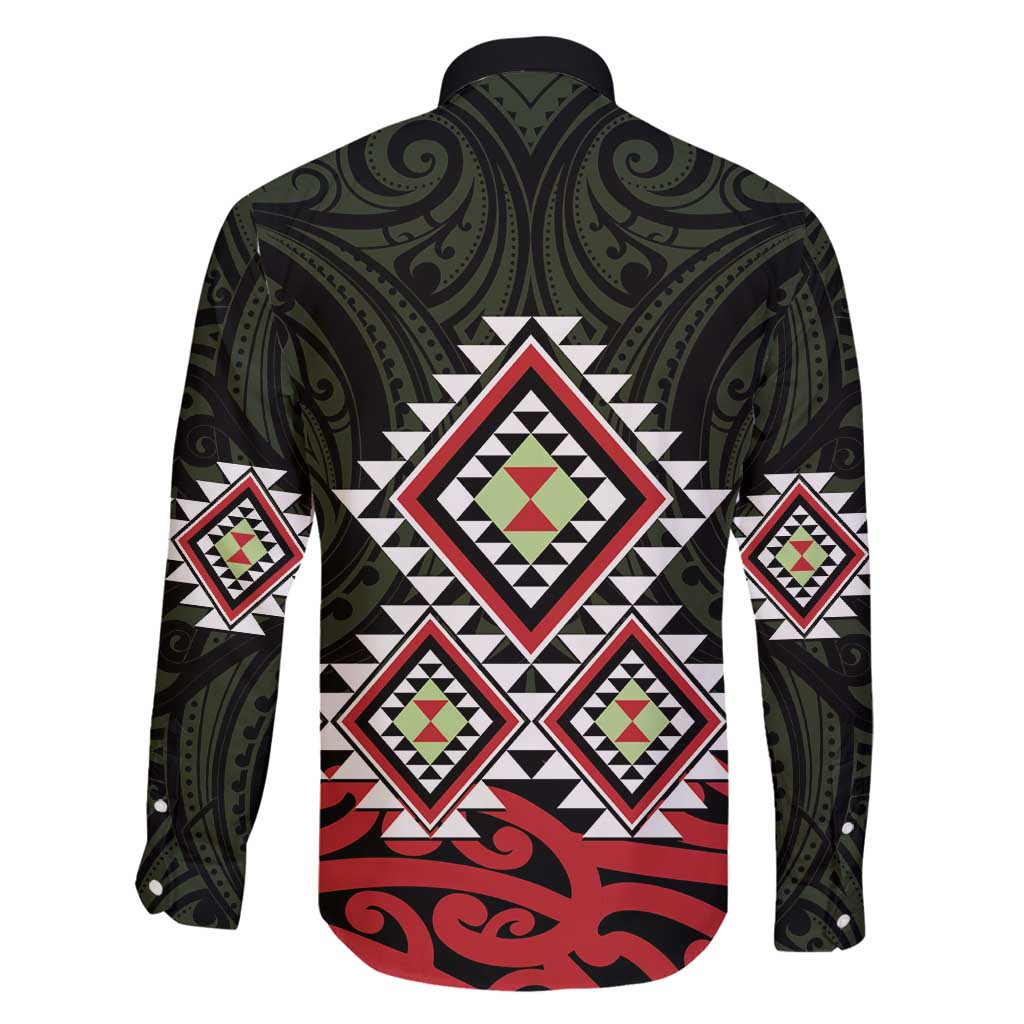 Kia Ora Aotearoa Family Matching Long Sleeve Bodycon Dress and Hawaiian Shirt 2025 Pasifika Maori Taniko Motifs