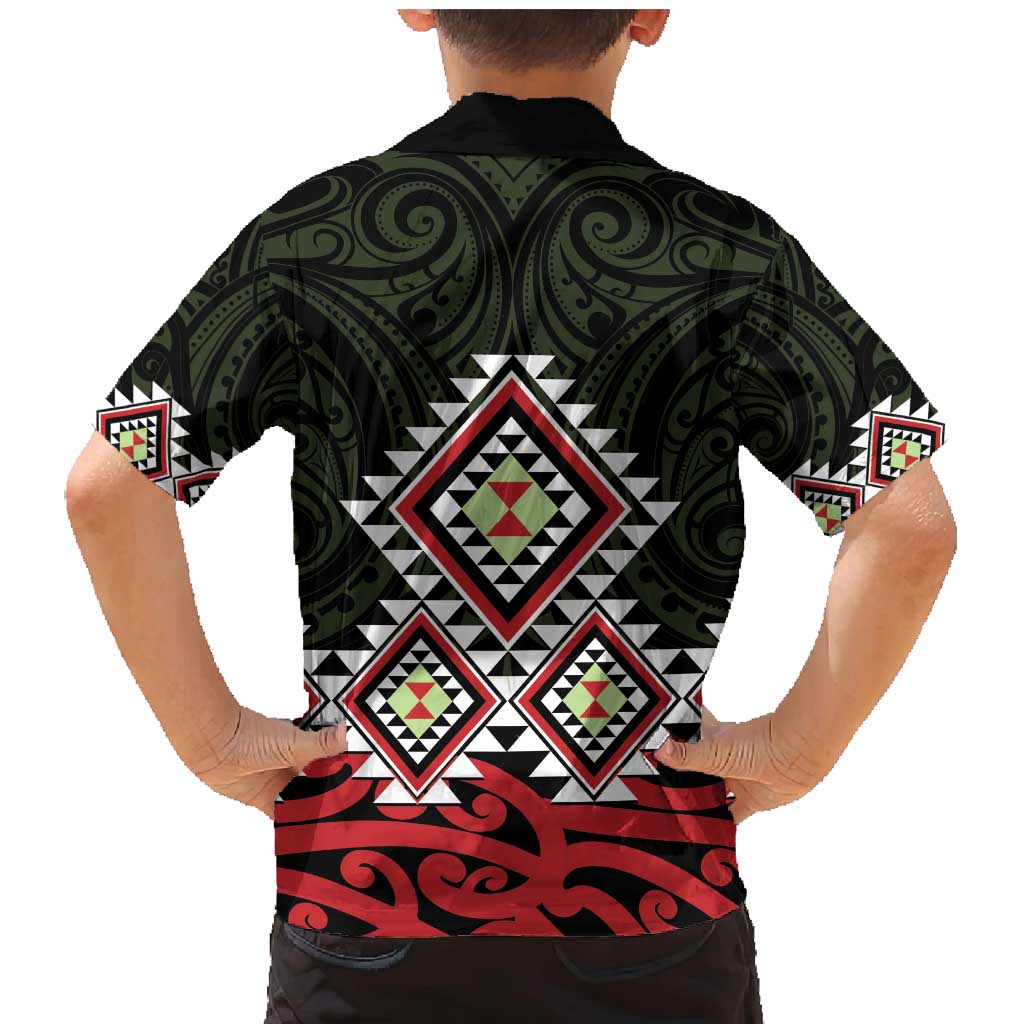 Kia Ora Aotearoa Family Matching Mermaid Dress and Hawaiian Shirt 2025 Pasifika Maori Taniko Motifs