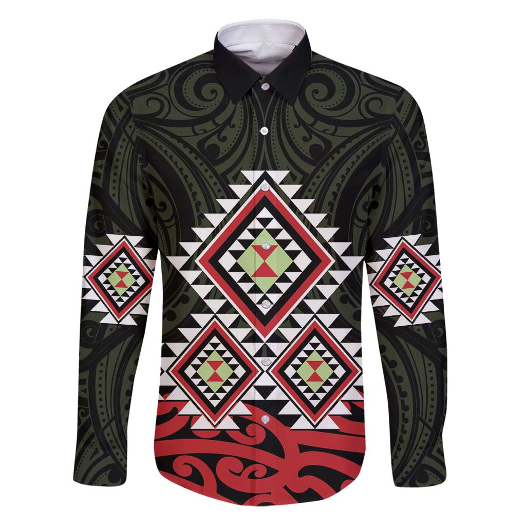 Kia Ora Aotearoa Family Matching Puletasi and Hawaiian Shirt 2025 Pasifika Maori Taniko Motifs