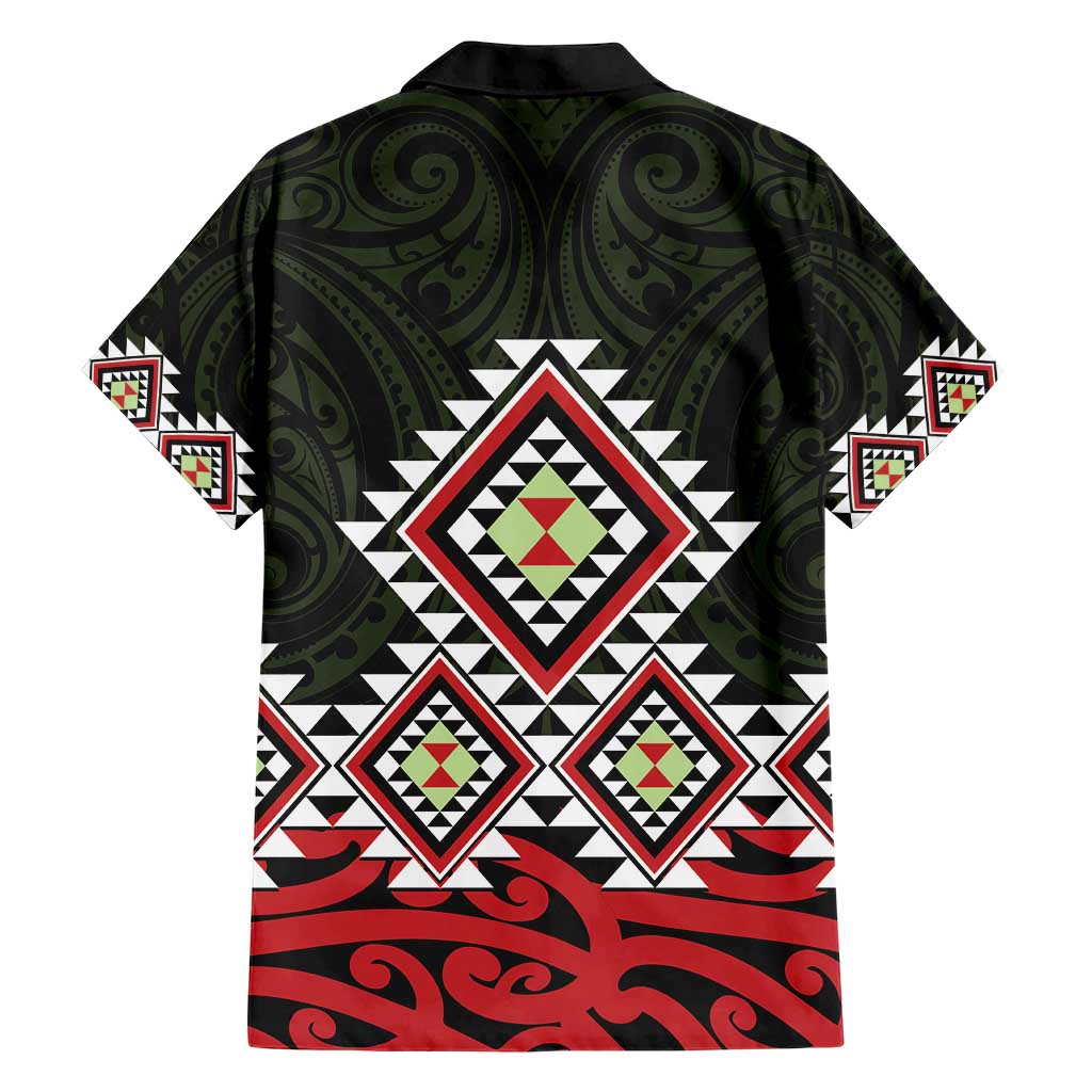 Kia Ora Aotearoa Family Matching Short Sleeve Bodycon Dress and Hawaiian Shirt 2025 Pasifika Maori Taniko Motifs