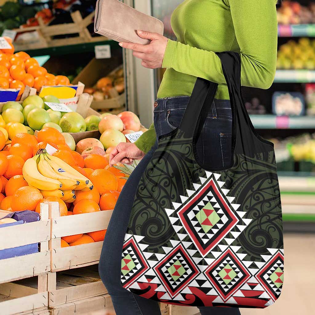 Kia Ora Aotearoa Grocery Bag 2025 Pasifika Maori Taniko Motifs