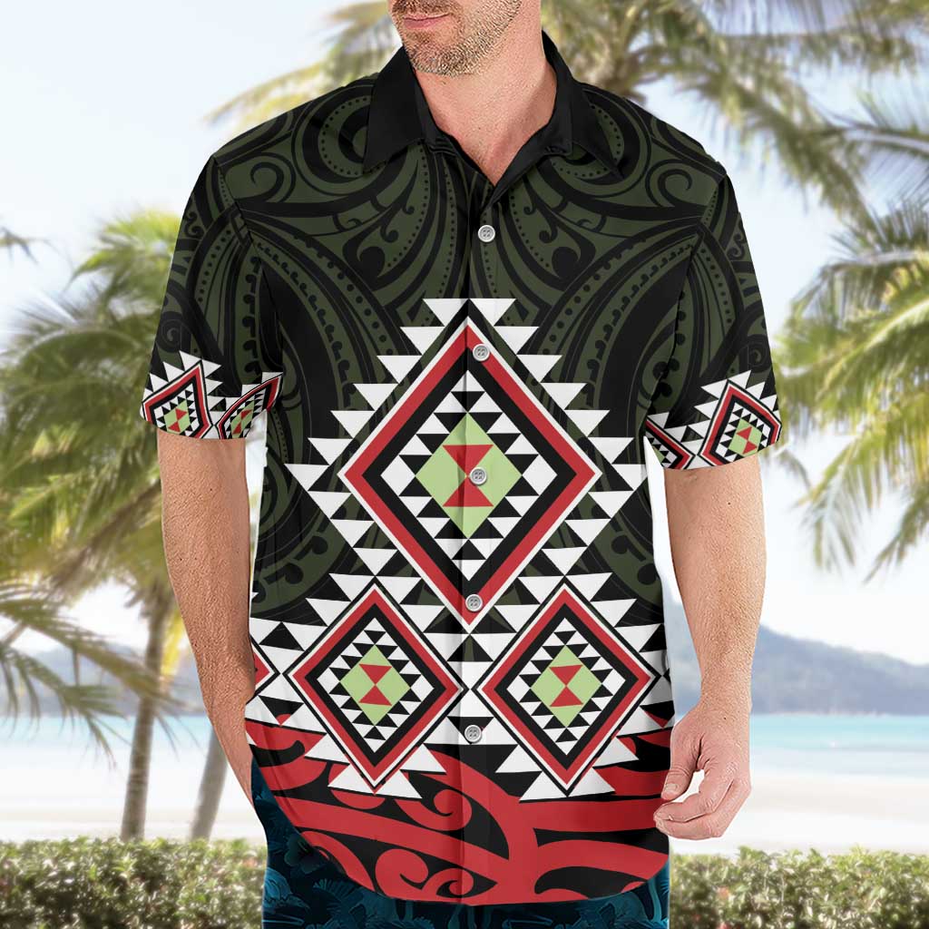 Kia Ora Aotearoa Hawaiian Shirt 2025 Pasifika Maori Taniko Motifs - Vibe Hoodie Shop