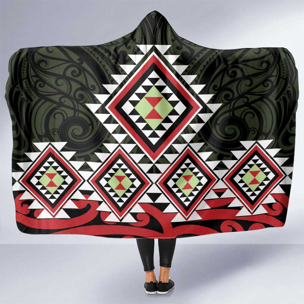 Kia Ora Aotearoa Hooded Blanket 2025 Pasifika Maori Taniko Motifs