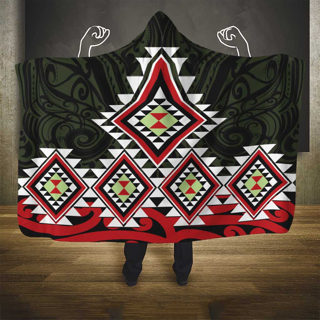 Kia Ora Aotearoa Hooded Blanket 2025 Pasifika Maori Taniko Motifs