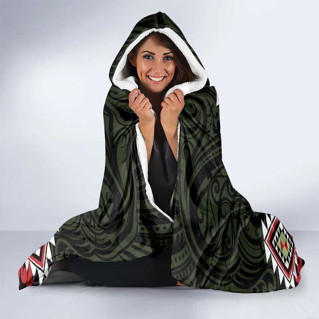 Kia Ora Aotearoa Hooded Blanket 2025 Pasifika Maori Taniko Motifs