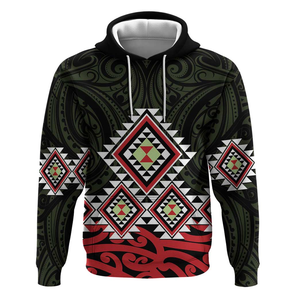 Kia Ora Aotearoa Hoodie 2025 Pasifika Maori Taniko Motifs - Vibe Hoodie Shop