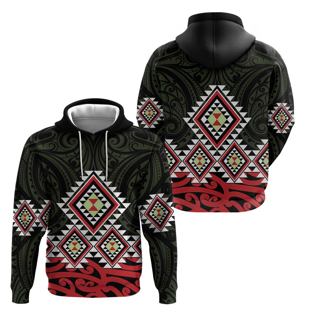 Kia Ora Aotearoa Hoodie 2025 Pasifika Maori Taniko Motifs - Vibe Hoodie Shop