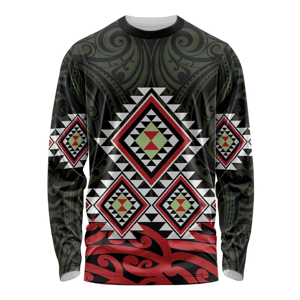 Kia Ora Aotearoa Long Sleeve Shirt 2025 Pasifika Maori Taniko Motifs