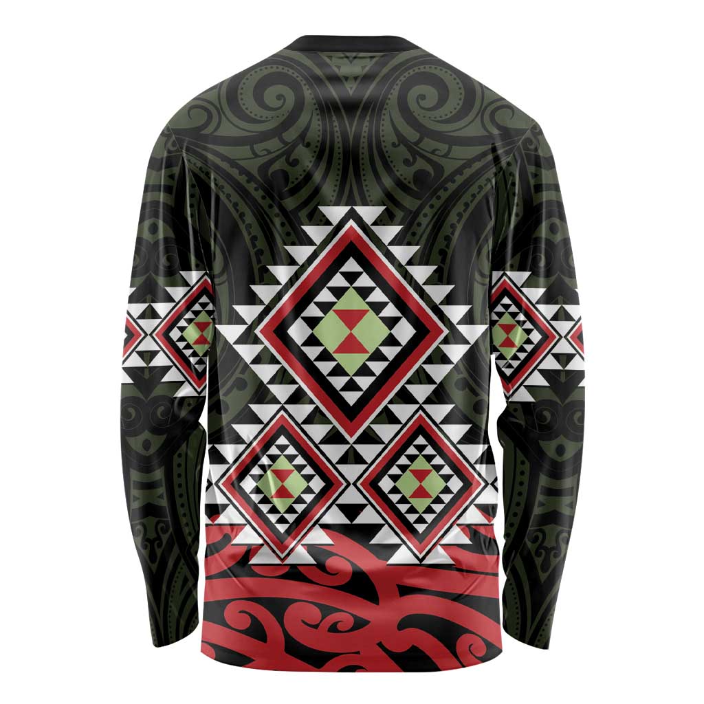 Kia Ora Aotearoa Long Sleeve Shirt 2025 Pasifika Maori Taniko Motifs