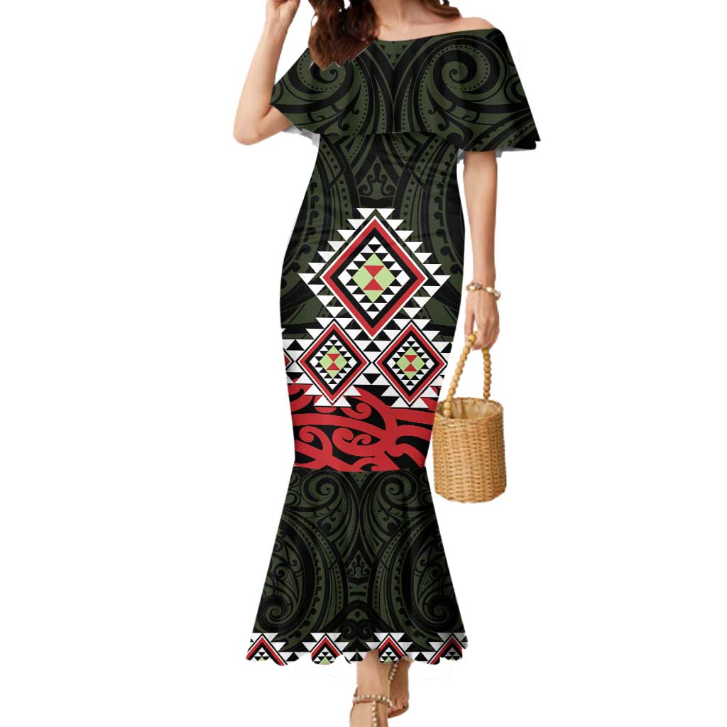 Kia Ora Aotearoa Mermaid Dress 2025 Pasifika Maori Taniko Motifs