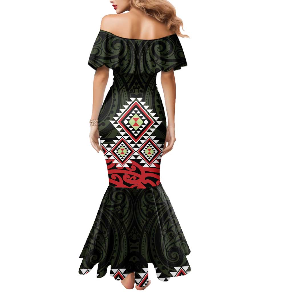 Kia Ora Aotearoa Mermaid Dress 2025 Pasifika Maori Taniko Motifs