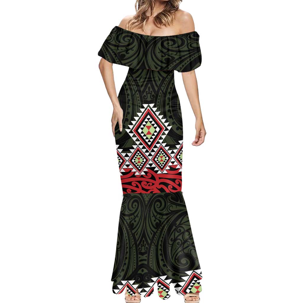 Kia Ora Aotearoa Mermaid Dress 2025 Pasifika Maori Taniko Motifs