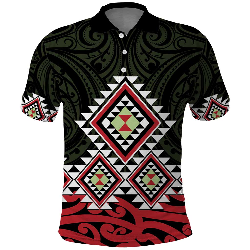 Kia Ora Aotearoa Polo Shirt 2025 Pasifika Maori Taniko Motifs - Vibe Hoodie Shop