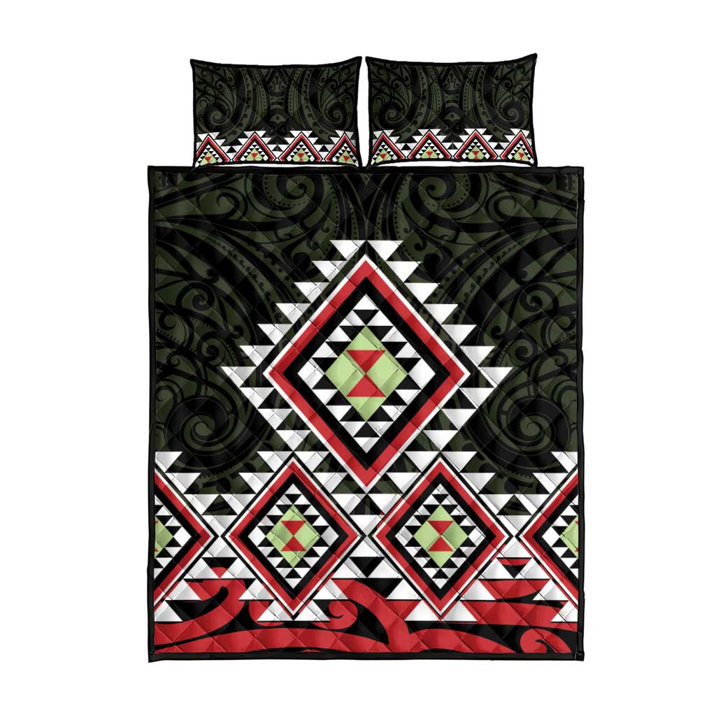 Kia Ora Aotearoa Quilt Bed Set 2025 Pasifika Maori Taniko Motifs - Vibe Hoodie Shop