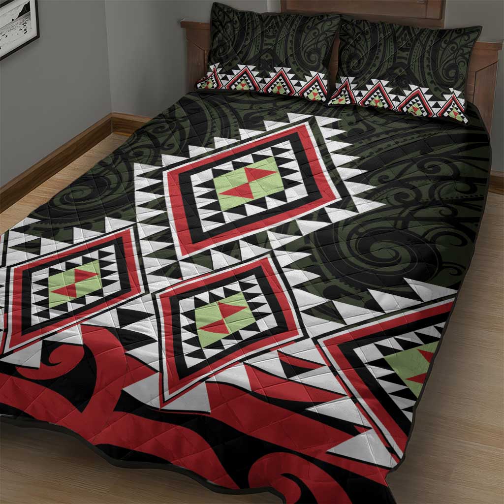 Kia Ora Aotearoa Quilt Bed Set 2025 Pasifika Maori Taniko Motifs - Vibe Hoodie Shop