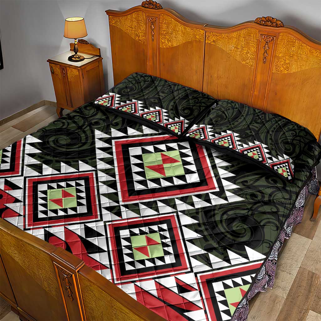 Kia Ora Aotearoa Quilt Bed Set 2025 Pasifika Maori Taniko Motifs - Vibe Hoodie Shop