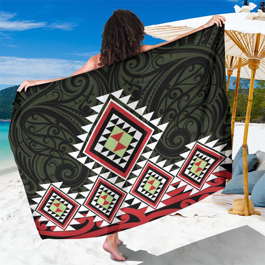 Kia Ora Aotearoa Sarong 2025 Pasifika Maori Taniko Motifs - Vibe Hoodie Shop