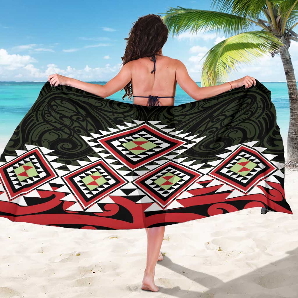 Kia Ora Aotearoa Sarong 2025 Pasifika Maori Taniko Motifs - Vibe Hoodie Shop