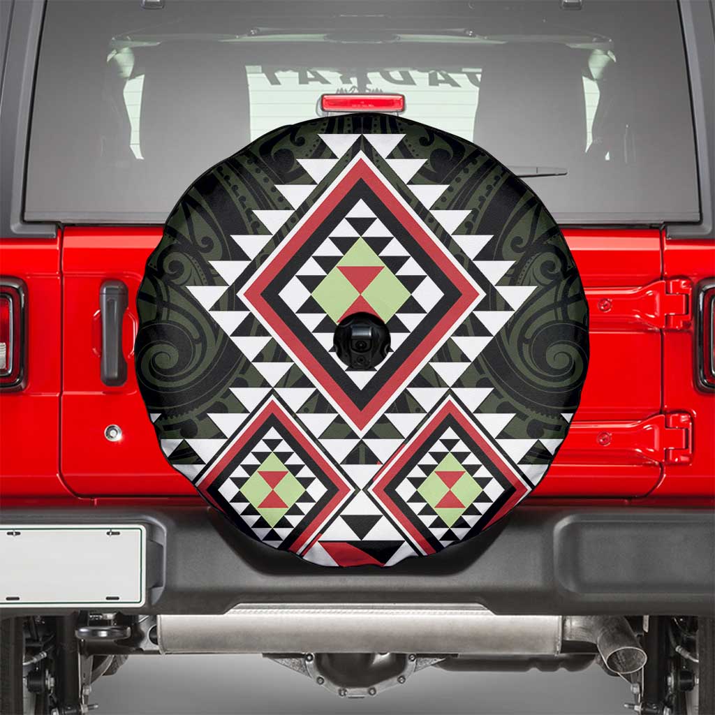 Kia Ora Aotearoa Spare Tire Cover 2025 Pasifika Maori Taniko Motifs - Vibe Hoodie Shop