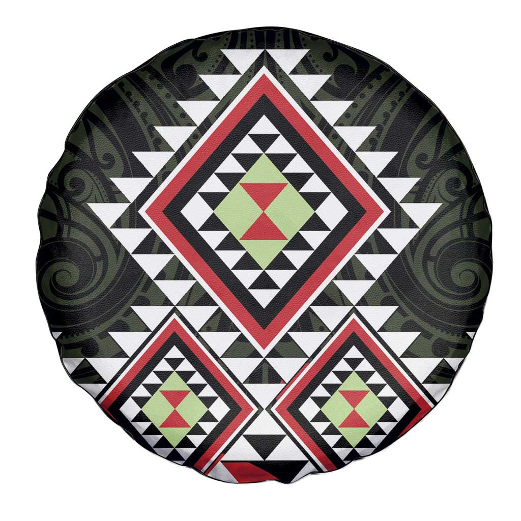 Kia Ora Aotearoa Spare Tire Cover 2025 Pasifika Maori Taniko Motifs - Vibe Hoodie Shop