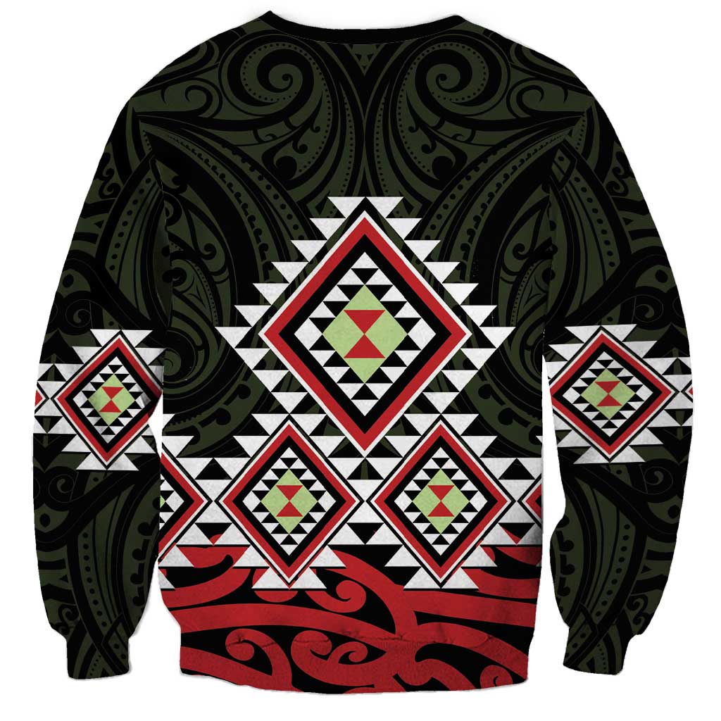 Kia Ora Aotearoa Sweatshirt 2025 Pasifika Maori Taniko Motifs - Vibe Hoodie Shop