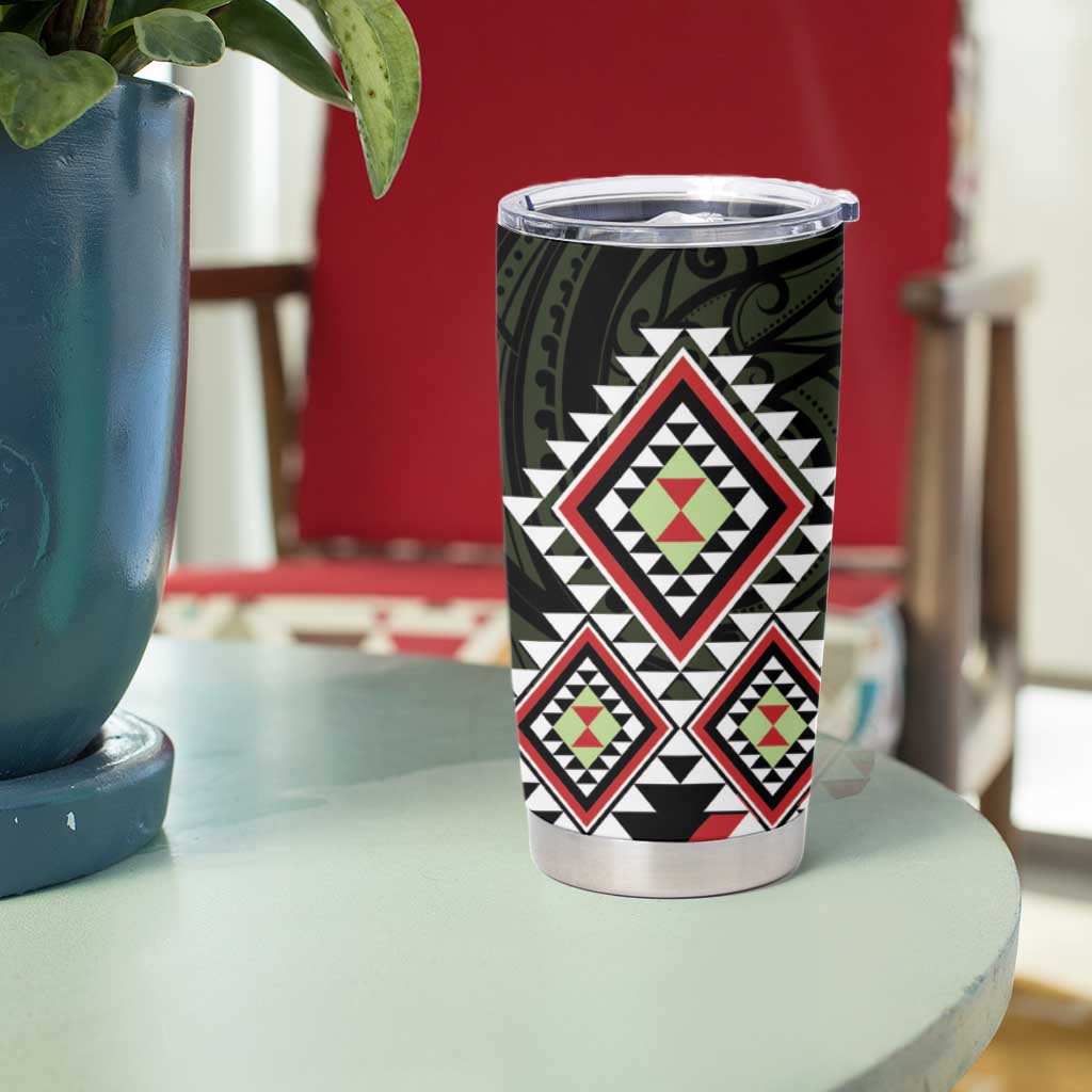 Kia Ora Aotearoa Tumbler Cup 2025 Pasifika Maori Taniko Motifs