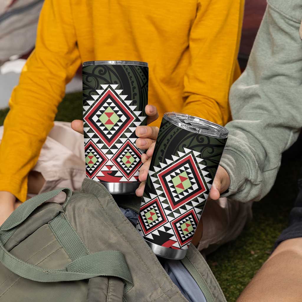 Kia Ora Aotearoa Tumbler Cup 2025 Pasifika Maori Taniko Motifs