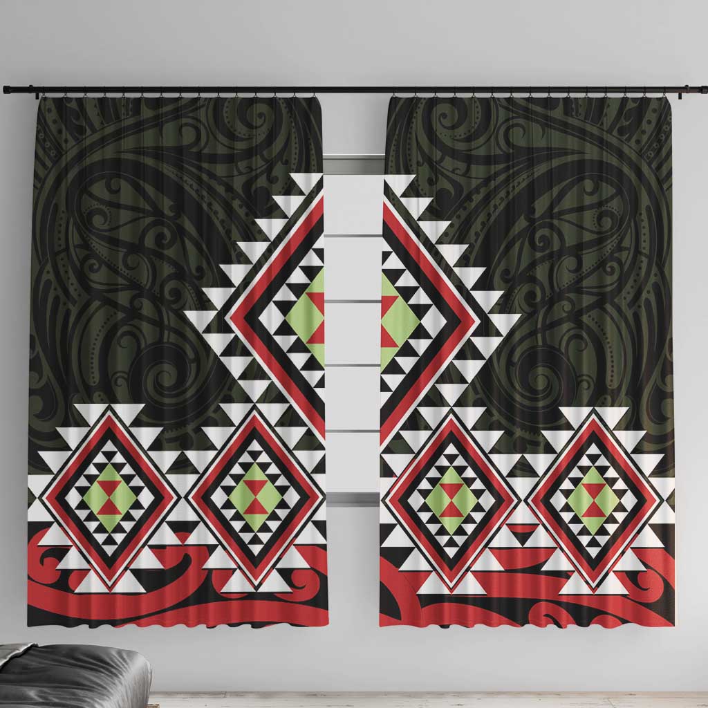 Kia Ora Aotearoa Window Curtain 2025 Pasifika Maori Taniko Motifs