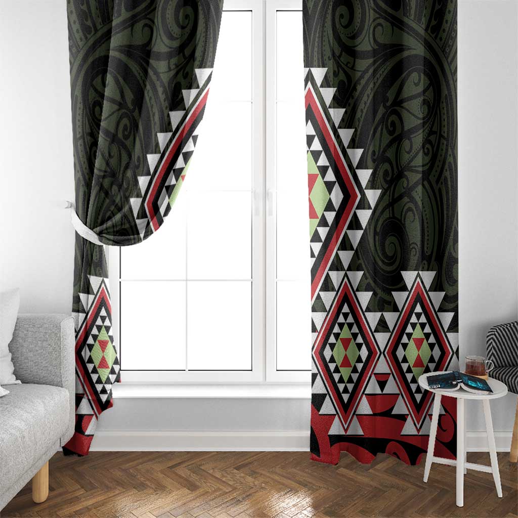 Kia Ora Aotearoa Window Curtain 2025 Pasifika Maori Taniko Motifs