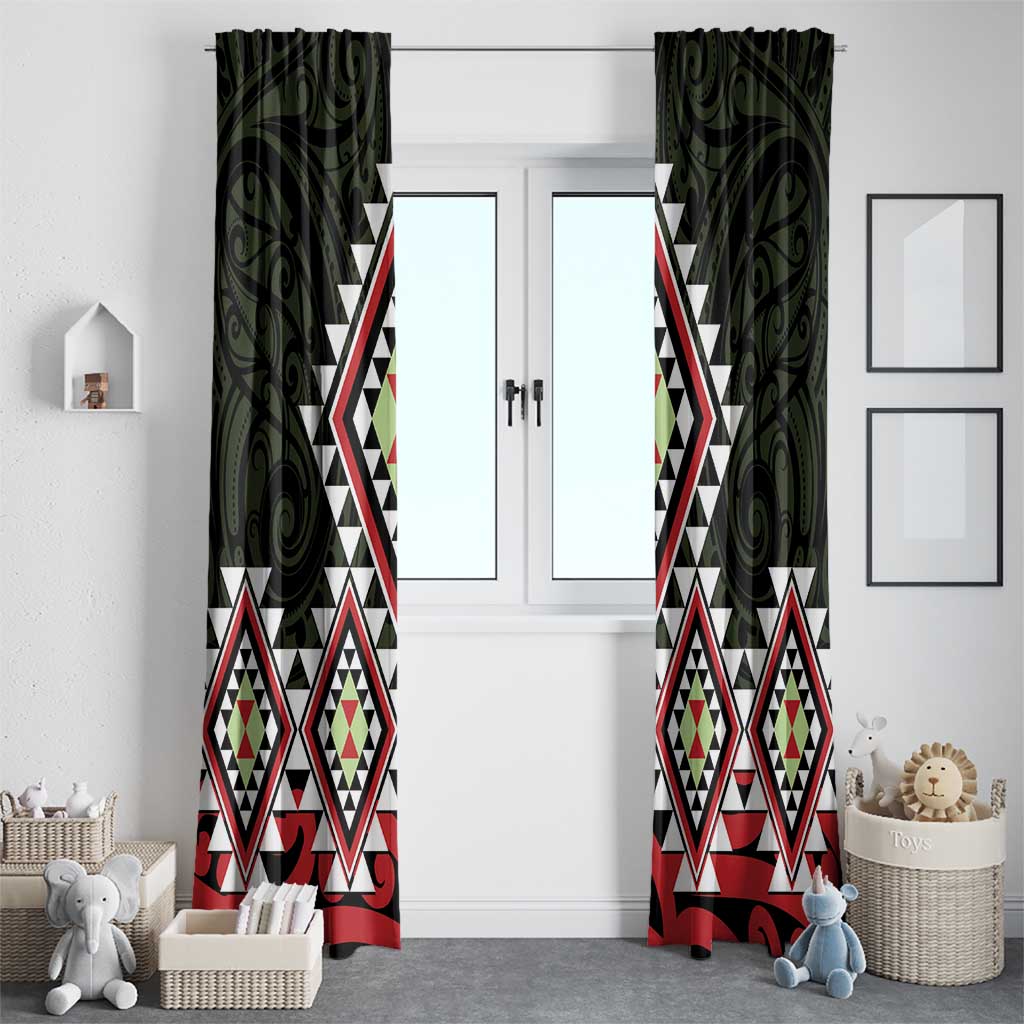 Kia Ora Aotearoa Window Curtain 2025 Pasifika Maori Taniko Motifs