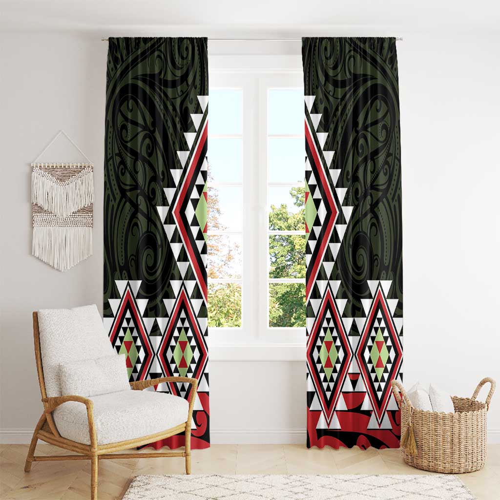 Kia Ora Aotearoa Window Curtain 2025 Pasifika Maori Taniko Motifs