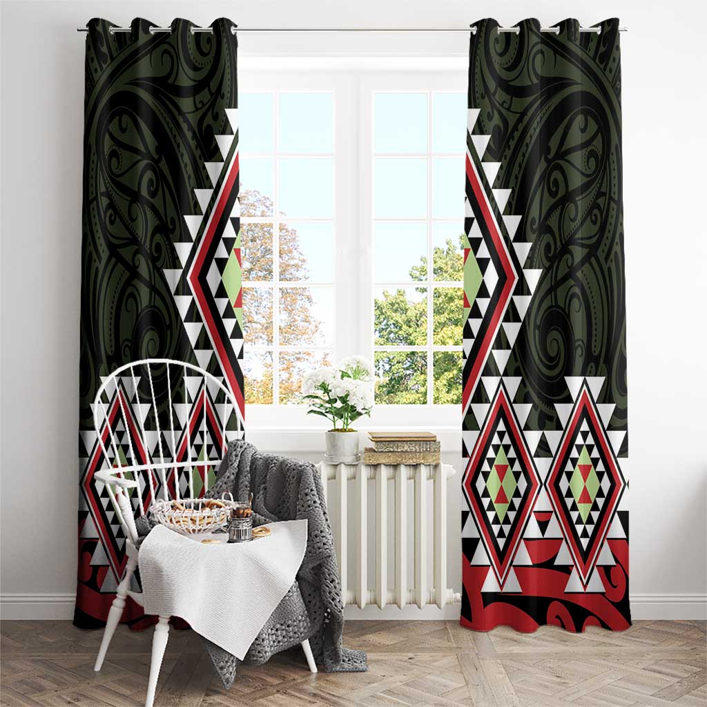 Kia Ora Aotearoa Window Curtain 2025 Pasifika Maori Taniko Motifs