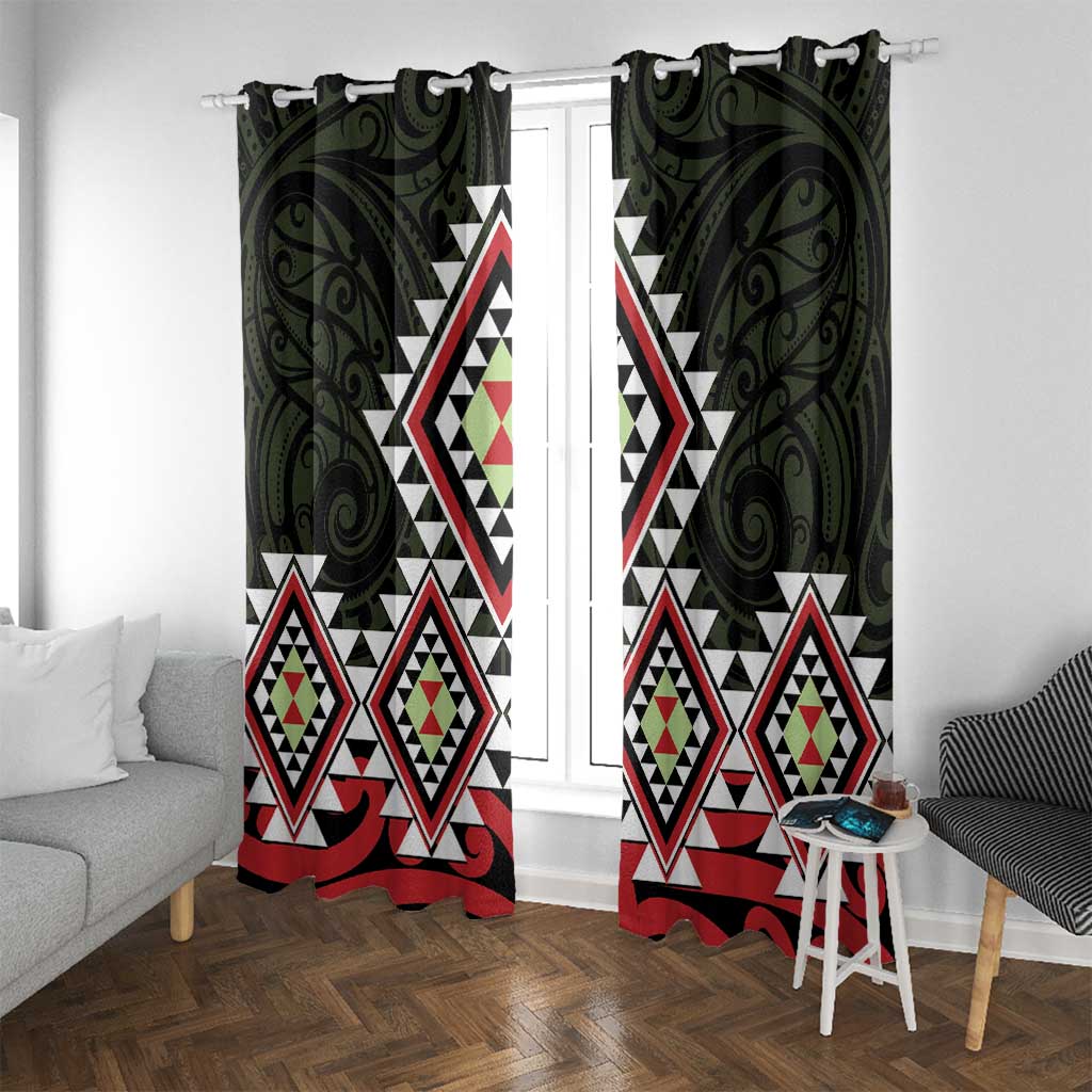 Kia Ora Aotearoa Window Curtain 2025 Pasifika Maori Taniko Motifs