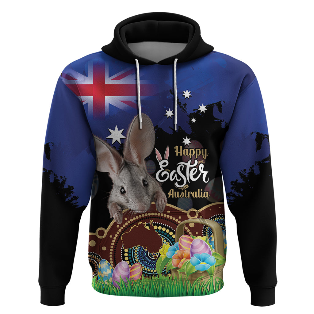 Personalised Australia Easter Day Hoodie Aussie Bilby Aboriginal Art - Vibe Hoodie Shop