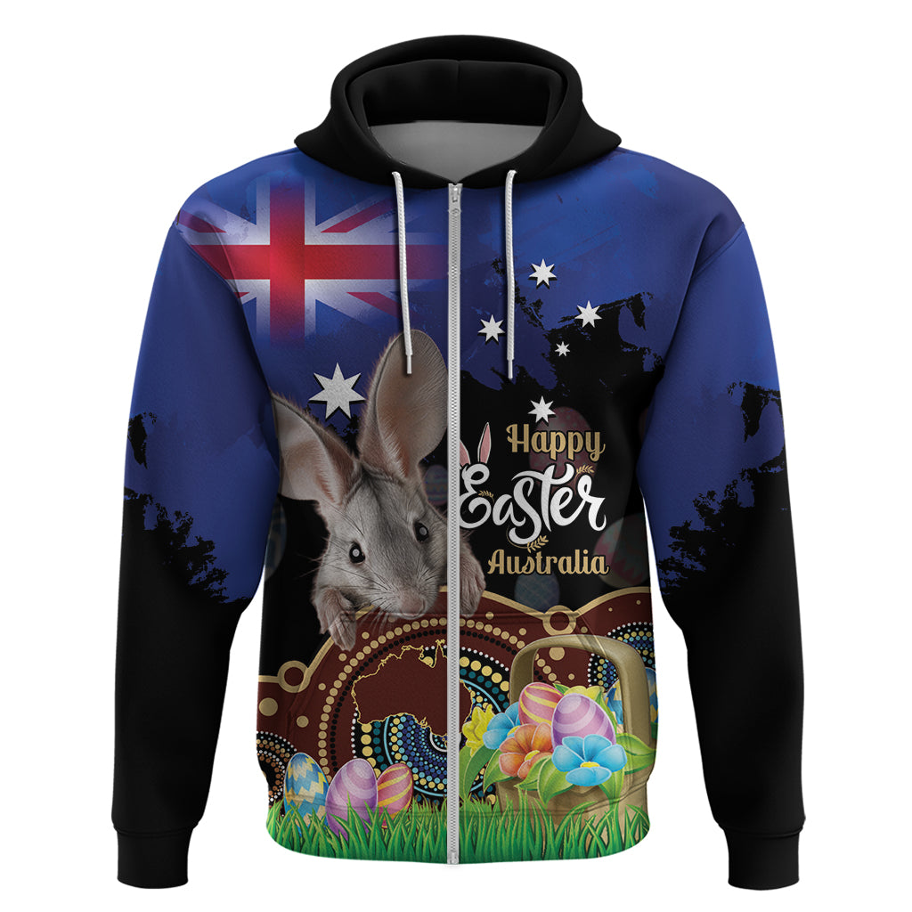 Personalised Australia Easter Day Hoodie Aussie Bilby Aboriginal Art - Vibe Hoodie Shop