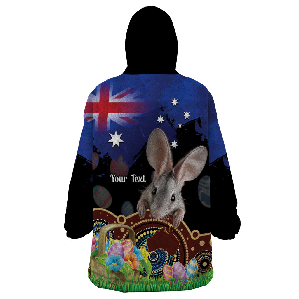 Personalised Australia Easter Day Wearable Blanket Hoodie Aussie Bilby Aboriginal Art - Vibe Hoodie Shop