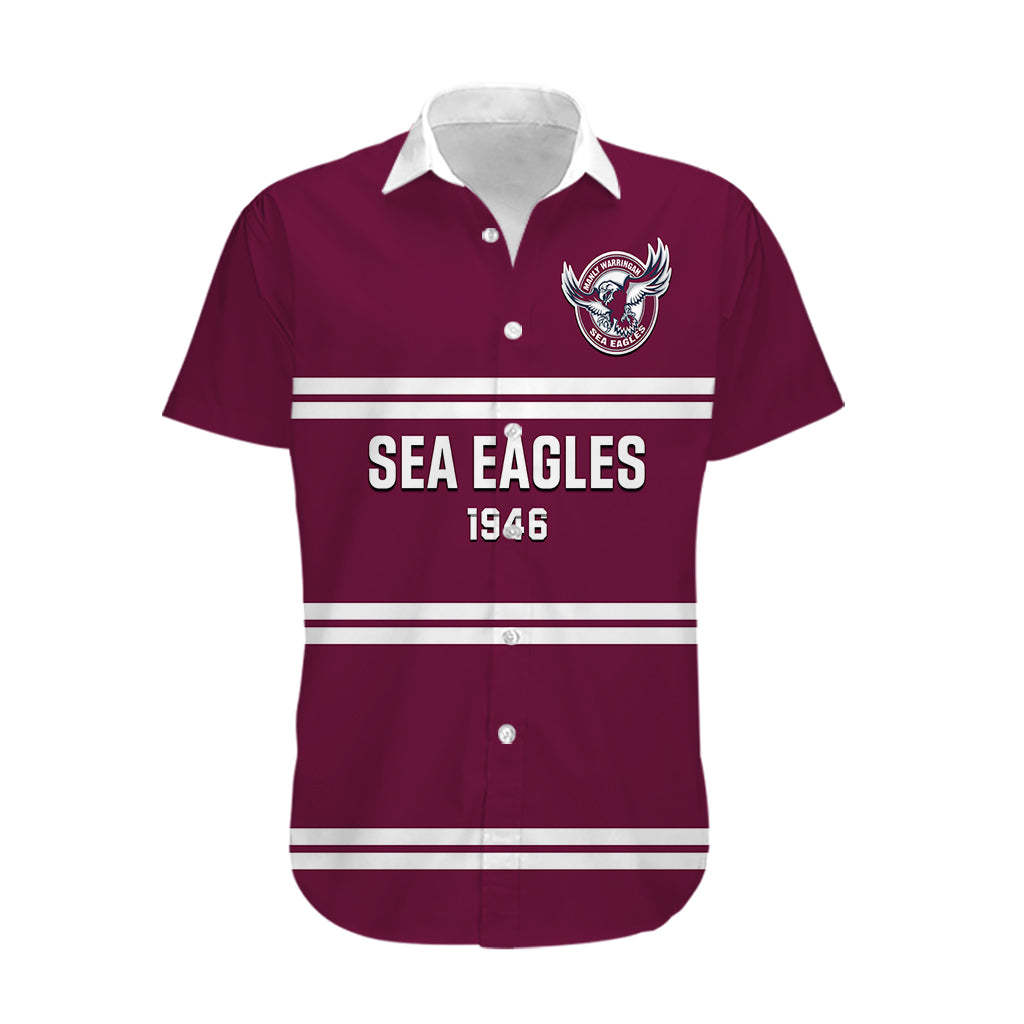 Sea Eagles Rugby 1946 Hawaiian Shirt Manly Warringah Maroon Sporty Style - Vibe Hoodie Shop