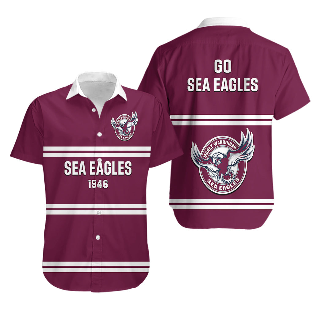 Sea Eagles Rugby 1946 Hawaiian Shirt Manly Warringah Maroon Sporty Style - Vibe Hoodie Shop