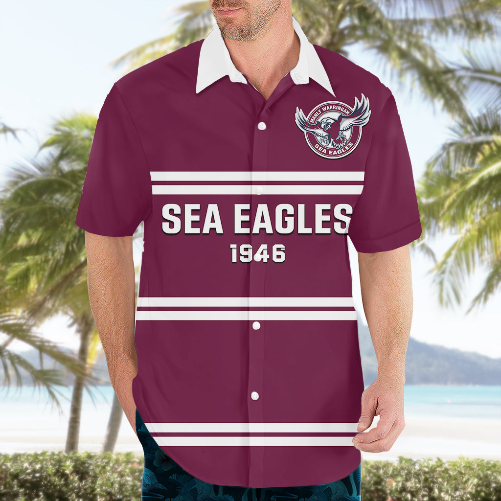 Sea Eagles Rugby 1946 Hawaiian Shirt Manly Warringah Maroon Sporty Style - Vibe Hoodie Shop