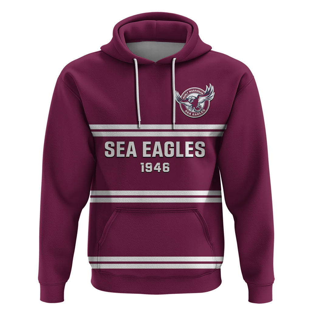 Sea Eagles Rugby 1946 Hoodie Manly Warringah Maroon Sporty Style - Vibe Hoodie Shop