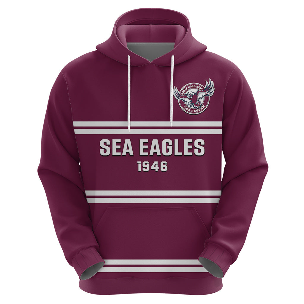 Sea Eagles Rugby 1946 Hoodie Manly Warringah Maroon Sporty Style - Vibe Hoodie Shop