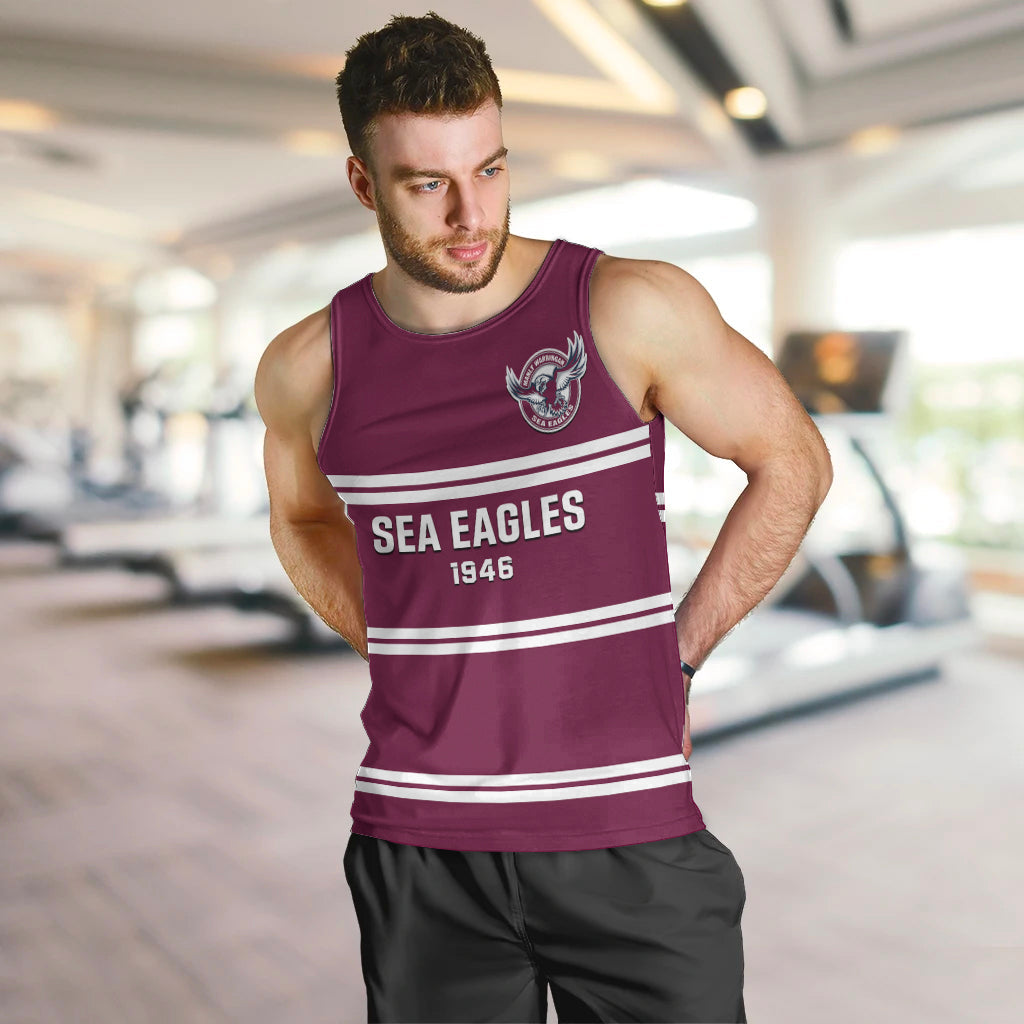 Sea Eagles Rugby 1946 Men Tank Top Manly Warringah Maroon Sporty Style - Vibe Hoodie Shop