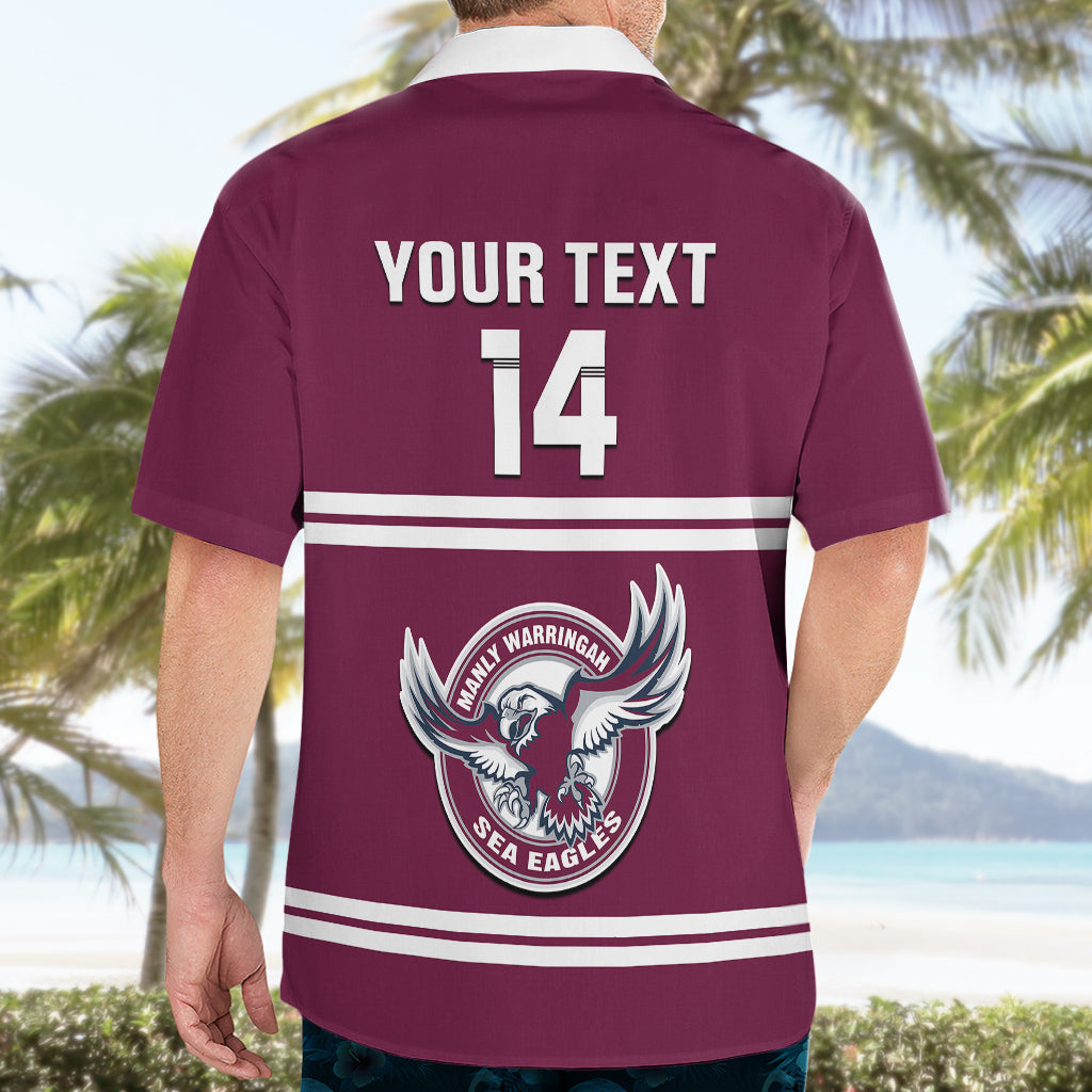 Personalised Sea Eagles Rugby 1946 Hawaiian Shirt Manly Warringah Maroon Sporty Style - Vibe Hoodie Shop