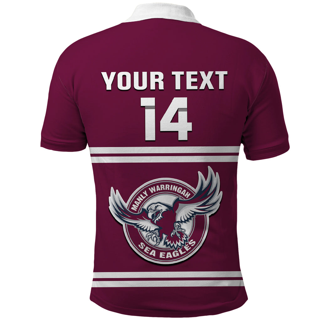 Personalised Sea Eagles Rugby 1946 Polo Shirt Manly Warringah Maroon Sporty Style - Vibe Hoodie Shop