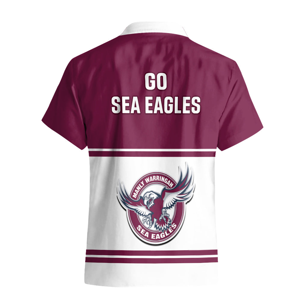 Sea Eagles Rugby 1946 Hawaiian Shirt Manly Warringah White Sporty Style - Vibe Hoodie Shop