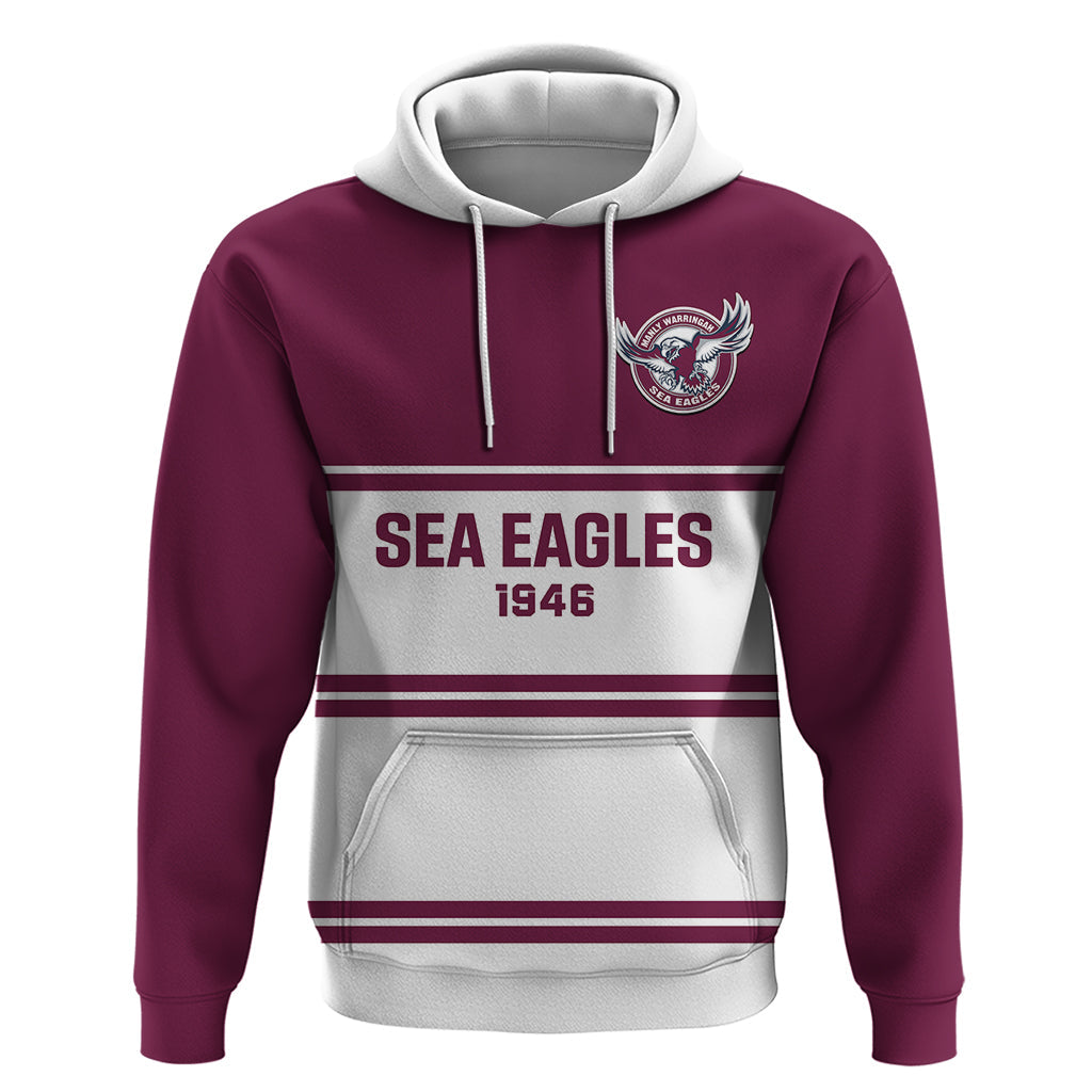 Sea Eagles Rugby 1946 Hoodie Manly Warringah White Sporty Style - Vibe Hoodie Shop