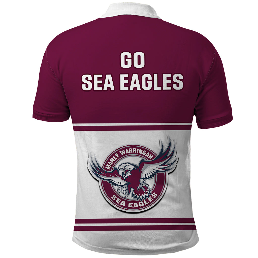 Sea Eagles Rugby 1946 Polo Shirt Manly Warringah White Sporty Style - Vibe Hoodie Shop