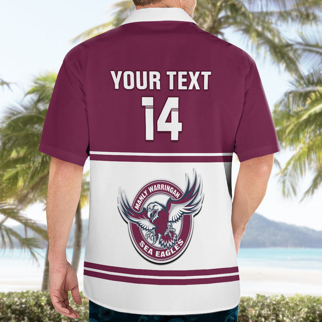 Personalised Sea Eagles Rugby 1946 Hawaiian Shirt Manly Warringah White Sporty Style - Vibe Hoodie Shop