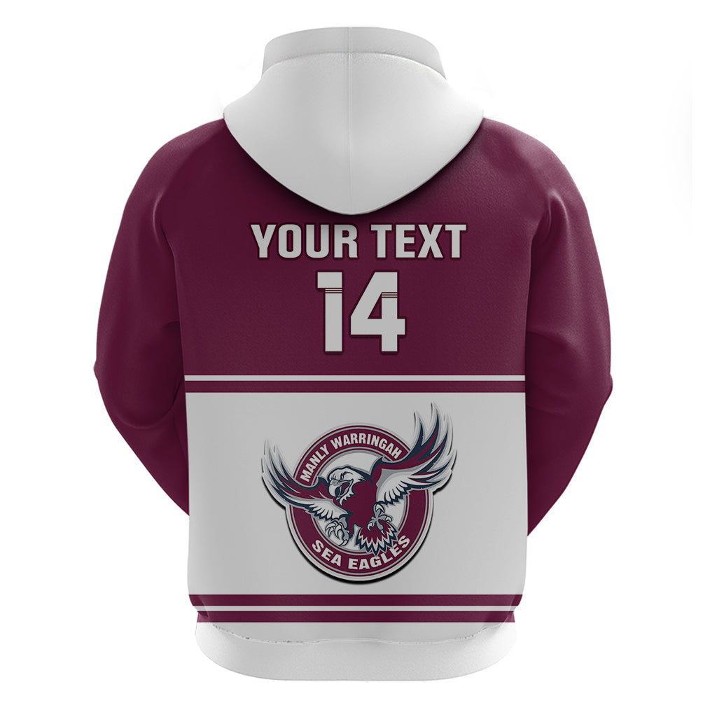 Personalised Sea Eagles Rugby 1946 Hoodie Manly Warringah White Sporty Style - Vibe Hoodie Shop