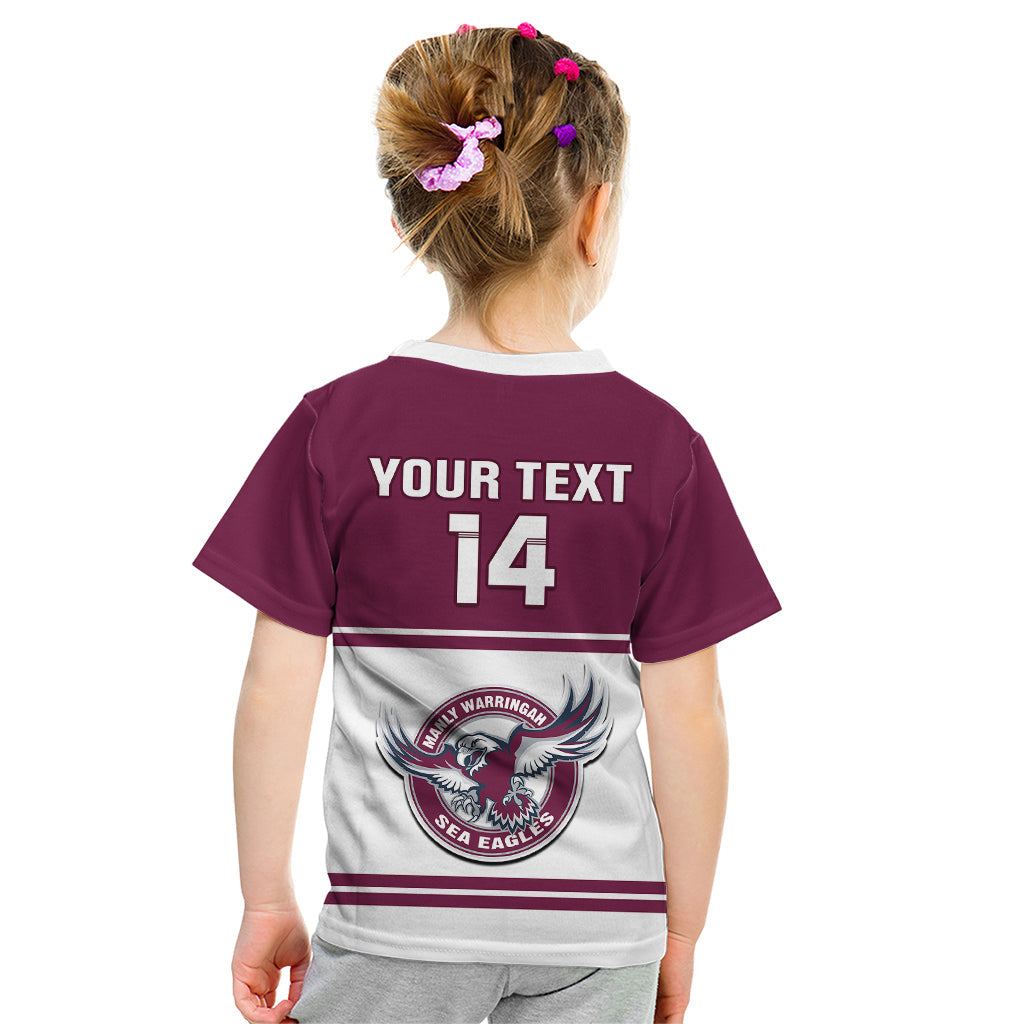 Personalised Sea Eagles Rugby 1946 Kid T Shirt Manly Warringah White Sporty Style - Vibe Hoodie Shop